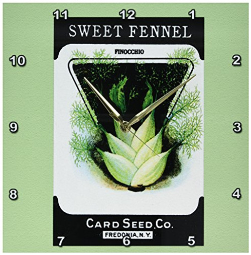 3dRose DPP_170156_2 Sweet Fennel Pinocchio Card Seed Company Fredonia Ny Wall Clock, 13 by 13" 3dRose DPP_170156_2 Sweet Fennel Pinocchio Card Seed Company Fredonia Ny Wall Clock, 13 by 13"