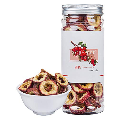 Chinese Hawthorn Fruit Tea,Nature Sun-Dried Berry Slices,Cut Form,Fragrance Citrus Fruit,Chinese Flora Herbal Tea Supplement,Shan Zha-100