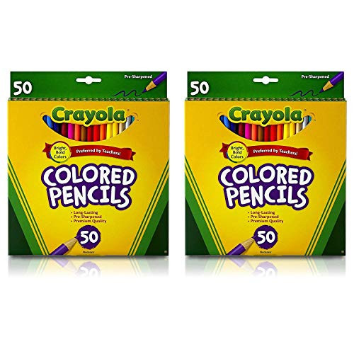 Crayola Colored Pencils, 50 Count (2-Pack)