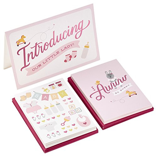 Hallmark Baby Shower Cards Assortment, Pink (20 Blank Note Cards with Envelopes)