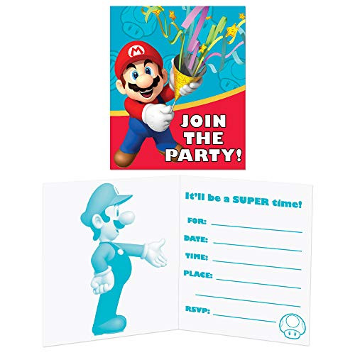 BirthdayExpress Super Mario Party Invitations