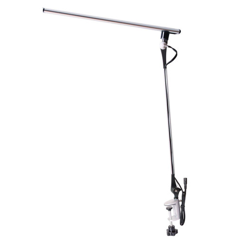 ?Swing Arm LED Desk Lamp, Dimmable Eye-caring Task Lamps, Rozky, 10W Architect with Clamp, 5 Brightness Levels, 5 Color Modes, Touch Control,Memory Function,Reading Light,Book Light,Clip light,Silver