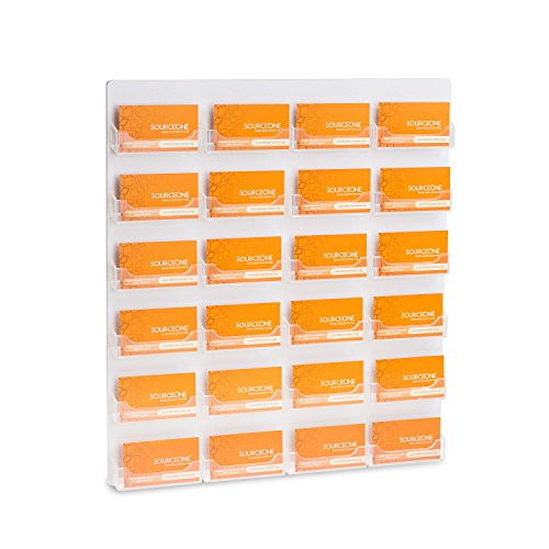 SourceOne Premium 24 Pocket Wall Mount Business Card Holder