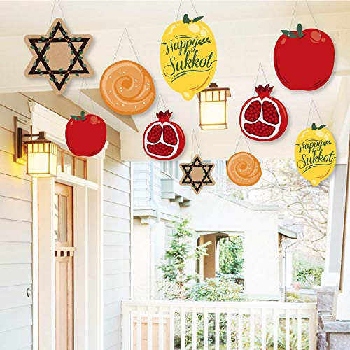 Hanging Sukkot - Outdoor Sukkah Jewish Holiday Hanging Porch & Tree Yard Decorations - 10 Pieces Hanging Sukkot - Outdoor Sukkah Jewish Holiday Hanging Porch & Tree Yard Decorations - 10 Pieces