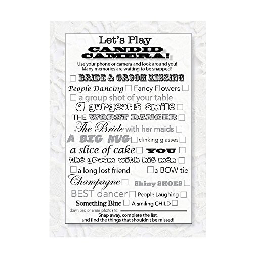 Fun Express - Candid Camera Wedding Game for Wedding - Toys - Games - Card Games - Wedding - 12 Pieces