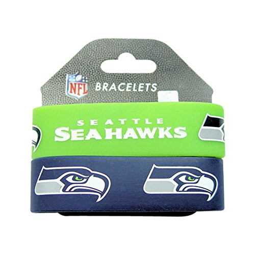 aminco NFL Seattle Seahawks Elastic Rubber Wrist Band (Set of 2), One Size, Multicolor aminco NFL Seattle Seahawks Elastic Rubber Wrist Band (Set of 2), One Size, Multicolor