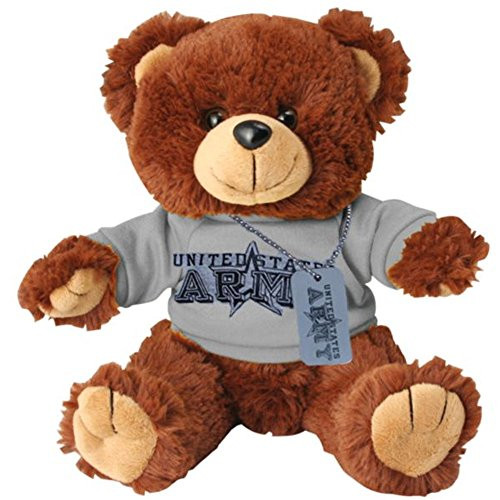 Honor Country US Army Plush Toy Teddy Bear Dog Tag