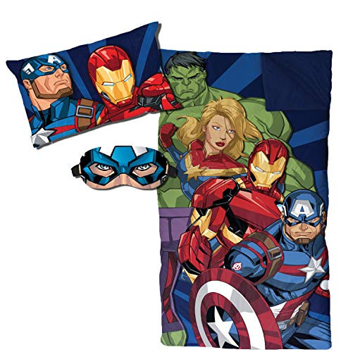Jay Franco Marvel Avengers Stacked 3 Piece Slumber Set, Blue