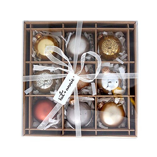 kat + annie 9 Count Golden Tones Ornament, Gold