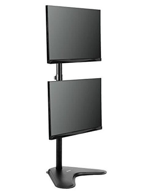 VIVO Dual Monitor Desk Stand Free-standing LCD mount, Holds in Vertical Position 2 Screens up to 30" (STAND-V002L)