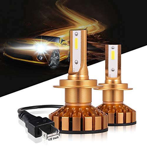 H7 LED Headlight Bulbs 50W 10000 Lumens 6000K Xenon White Extremely Bright COB Chips Error-free Led Conversion Kit Motorcycle and Car Headlight by Max5-2 Yr Warranty 