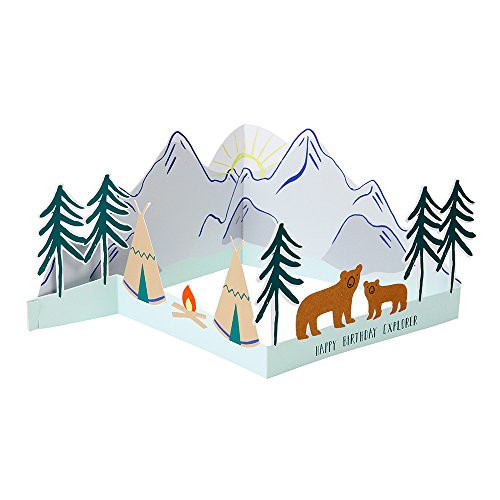 Meri Meri, Happy Birthday Explorer Card, Birthday, Party Supplies, Greeting Card