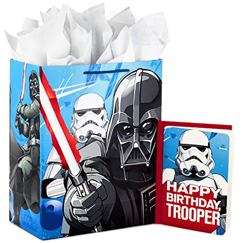 Hallmark Large Star Wars Gift Bag with Birthday Card and Tissue Paper (Darth Vader) Hallmark Large Star Wars Gift Bag with Birthday Card and Tissue Paper (Darth Vader)