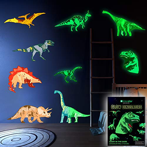 Dinosaur Wall Decals for Boys Room Glow in The Dark Stickers, Large Removable Vinyl Decor for Bedroom, Living Room, Classroom - Wall Cool Light Art Gift for Kids Nursery and Teens Dinosaur Wall Decals for Boys Room Glow in The Dark Stickers, Large Removable Vinyl Decor for Bedroom, Living Room, Classroom - Wall Cool Light Art Gift for Kids Nursery and Teens