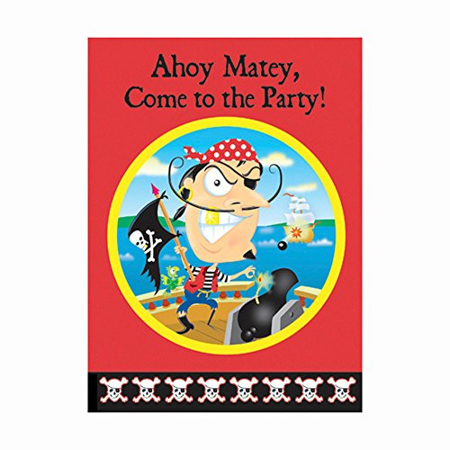 Gold Tooth Pirate Invitations, 8ct