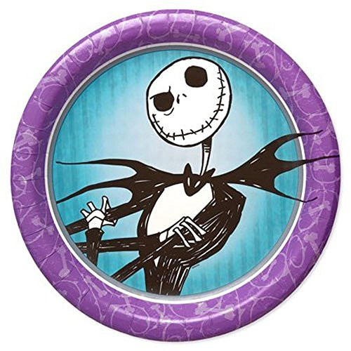 Nightmare Before Christmas 'Jack and Sally' Large Paper Plates (8ct)