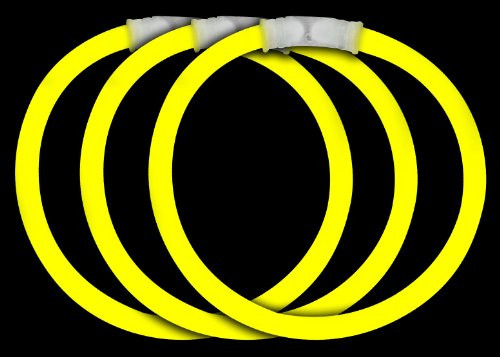 Fun Central P76 8" Glow Stick Bracelets Yellow Glowsticks - 50ct