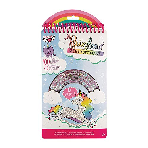 Fashion Angels Rainbow Shaker Compact Sketch Portfolio, Multi