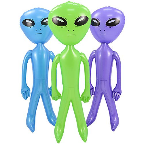 Rhode Island Novelty Inflatable 54.5" Jumbo Alien | Assorted Colors | One Piece Per Order |