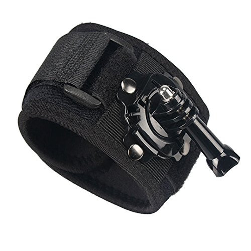 360 Degree Rotation Glove Style Band Wrist Strap Mount Strip Belt with Screw for GoPro Hero 1 2 3 3+ 4 5 HD SJCAM SJ4000 SJ5000 Xiami Yi