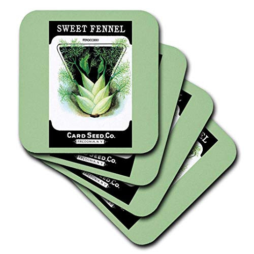 3dRose CST_170156_1 Sweet Fennel Pinocchio Card Seed Company Fredonia Ny Soft Coasters, Set of 4 3dRose CST_170156_1 Sweet Fennel Pinocchio Card Seed Company Fredonia Ny Soft Coasters, Set of 4