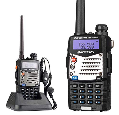 Mengshen Baofeng UV-5RA Two Way Radio 136-174/400-480 MHz Dual-Band Amateur Radio Transceiver with Free Earphone 5RA
