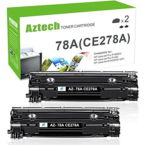 Aztech Compatible Toner Cartridge Replacement for HP 78A CE278A (Black, 2-Packs)