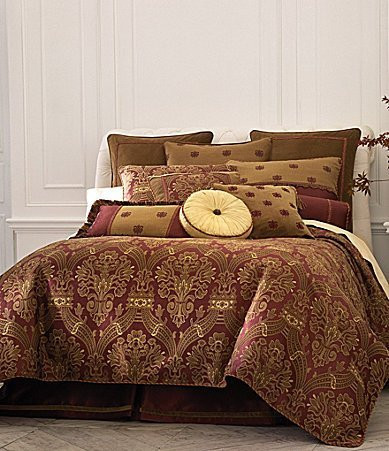 WATERFORD Gold CASTLE COVE Velvet EURO EUROPEAN PILLOW SHAM