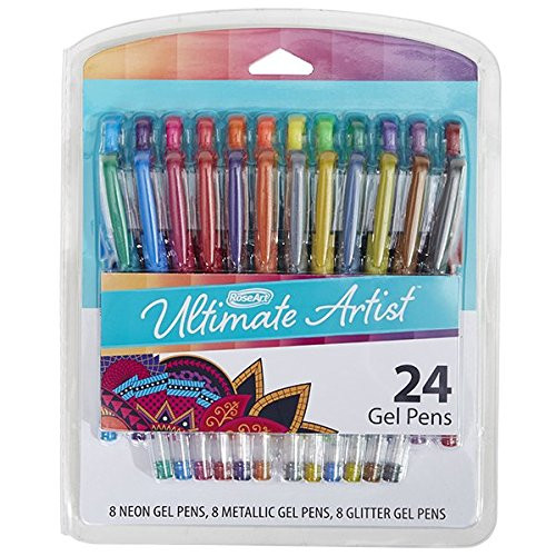 RoseArt Ultimate Artist Gel Pens, 24 count