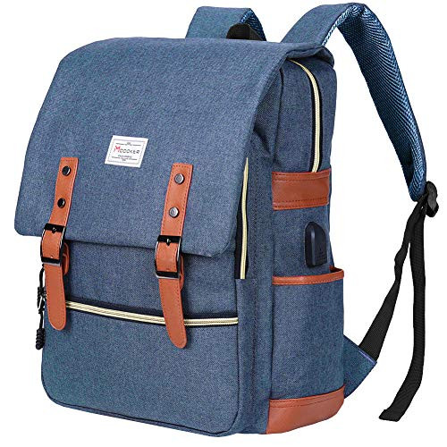 Modoker Vintage Laptop Backpack Travel Bookbag for Women Men,School College Backpack with USB Charging Port Fashion Backpack Purse Fits 15 inch Notebook (Blue) Modoker Vintage Laptop Backpack Travel Bookbag for Women Men,School College Backpack with USB Charging Port Fashion Backpack Purse Fits 15 inch Notebook (Blue)