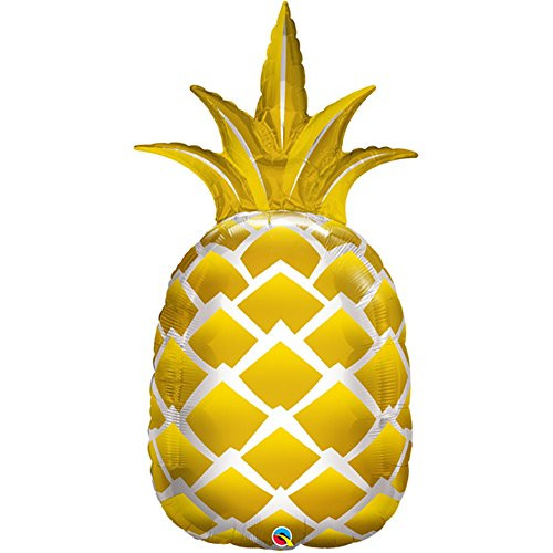 Qualatex Golden Pineapple 44" Foil Supershape Balloon Qualatex Golden Pineapple 44" Foil Supershape Balloon