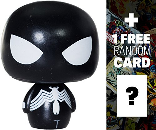 Funko Black Suit Spider-Man Pint Size Heroes x Spider-Man Micro Vinyl Figure + 1 Free Official Marvel Trading Card Bundle (11155)