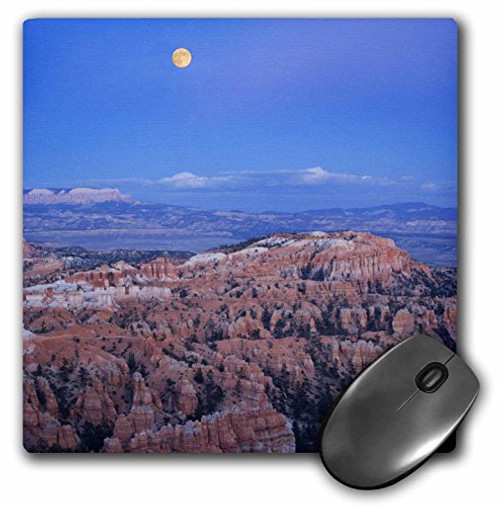 3dRose LLC 8 x 8 x 0.25 Inches Mouse Pad, Utah Bryce Canyon Np Moonrise Sunset Point Jaynes Gallery (mp_94632_1)
