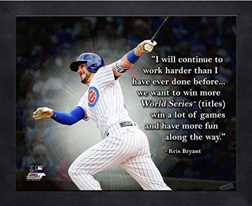 Kris Bryant Chicago Cubs ProQuotes Photo (Size: 9" x 11") Framed