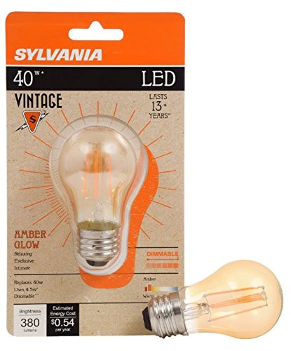 Sylvania Home Lighting 75343 Sylvania Vintage LED Bulb, Amber Finish