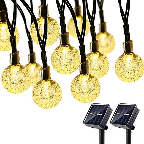 Brizled 2 Pack Solar Globe String Lights, 21.33ft 30 LED Outdoor String Lights, Waterproof 8 Modes Crystal Ball Solar Light String for Yard Patio Garden Wedding Pergola Gazebo Bistro Party, Warm White Brizled 2 Pack Solar Globe String Lights, 21.33ft 30 LED Outdoor String Lights, Waterproof 8 Modes Crystal Ball Solar Light String for Yard Patio Garden Wedding Pergola Gazebo Bistro Party, Warm White