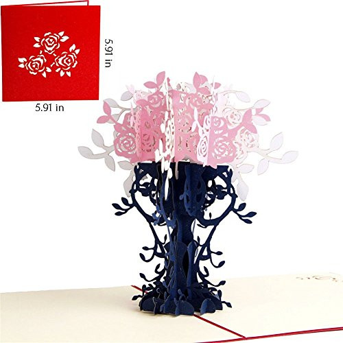 UDZ Pop up Birthday Cards - 3d Pop up Thank you Love Anniversary Wedding Holiday Cards - 3D Graduation Congratulations Greeting Cards all Occasion