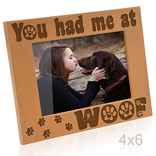 Kate Posh - You had me at Woof - Dog Paws Engraved Picture Frame (4x6 Horizontal)