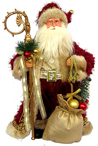 Santa's Workshop Aristocrat Claus Figurine, 15" Tall, Red/Gold