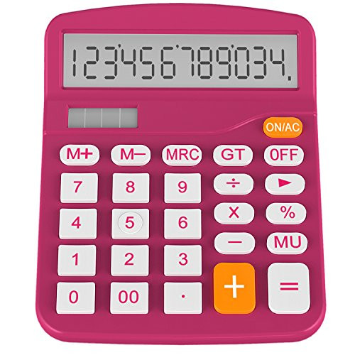 Calculator, Helect Standard Function Desktop Calculator (Plum) - H1001C