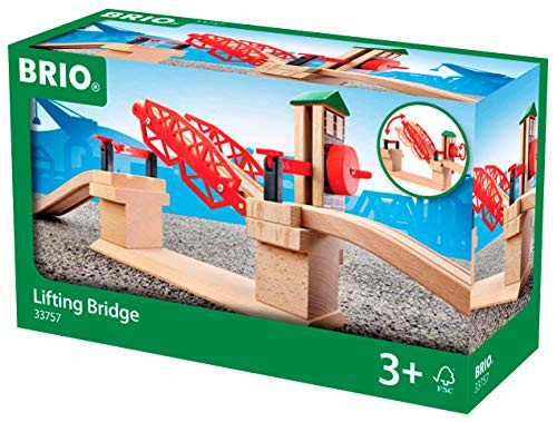 BRIO 33757 Lifting Bridge | Toy Train Accessory with Wooden Track for Kids Age 3 and Up