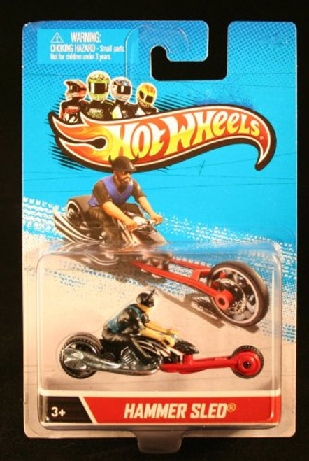 HAMMER SLED (Black & Red) * MOTORCYCLE & RIDER * Hot Wheels 1:64 Scale 2012 Die-Cast Vehicle HAMMER SLED (Black & Red) * MOTORCYCLE & RIDER * Hot Wheels 1:64 Scale 2012 Die-Cast Vehicle