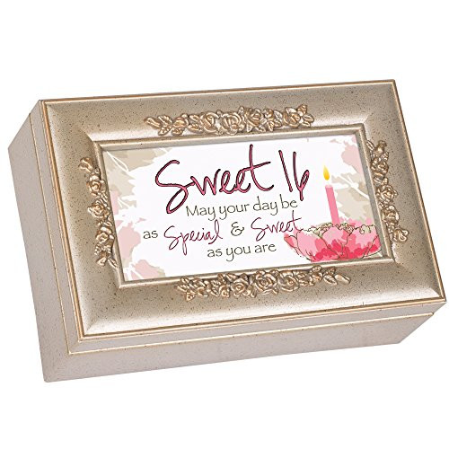 Cottage Garden Sweet Sixteen Your Special Day Silvertone Embossed Jewelry Music Box Plays You Light Up My Life Cottage Garden Sweet Sixteen Your Special Day Silvertone Embossed Jewelry Music Box Plays You Light Up My Life