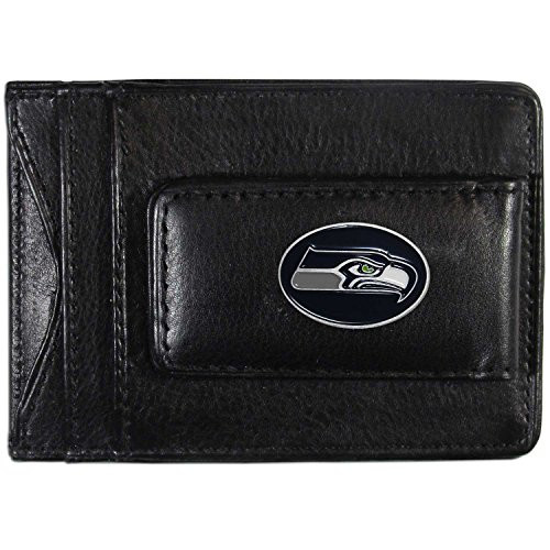 NFL Seattle Seahawks Leather Money Clip Cardholder NFL Seattle Seahawks Leather Money Clip Cardholder