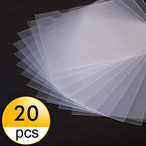lyivssuy 20 Pack Clear Document Folder Copy Safe Project Pocket US letter/ A4 Size in Transparent Color