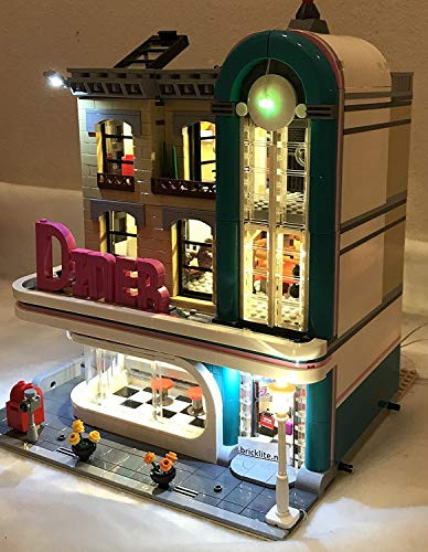 brickled LED Lighting Kit for Lego Downtown Diner 10260 (Lego Set not Included)