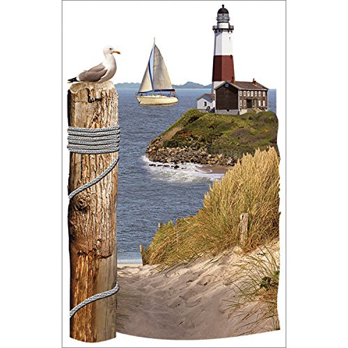 Paper House Productions STDM-0820E 3D Cardstock Stickers, Lighthouse (3-Pack)