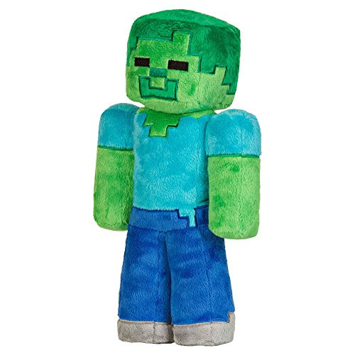 JINX Minecraft Zombie Plush Stuffed Toy (Multi-Color, 12" Tall)