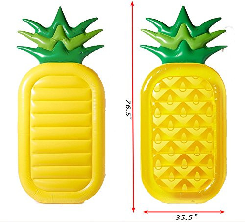 DreambuilderToy Giant 76" Inflatable Pineapple Pool Party Float Raft Summer Outdoor Swimming Pool Inflatable Floatie Lounge Pool Loungers for Adults & Kids DreambuilderToy Giant 76" Inflatable Pineapple Pool Party Float Raft Summer Outdoor Swimming Pool Inflatable Floatie Lounge Pool Loungers for Adults & Kids