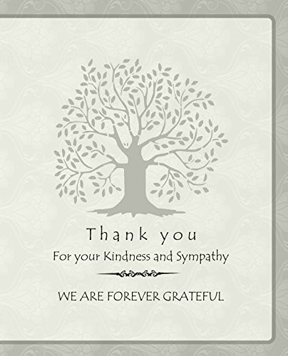 Elcer 20 Celebration of Life Funeral Thank You Cards with envelopes Acknowledgment Memorial Sympathy Thank You Cards (Ivory Cream)